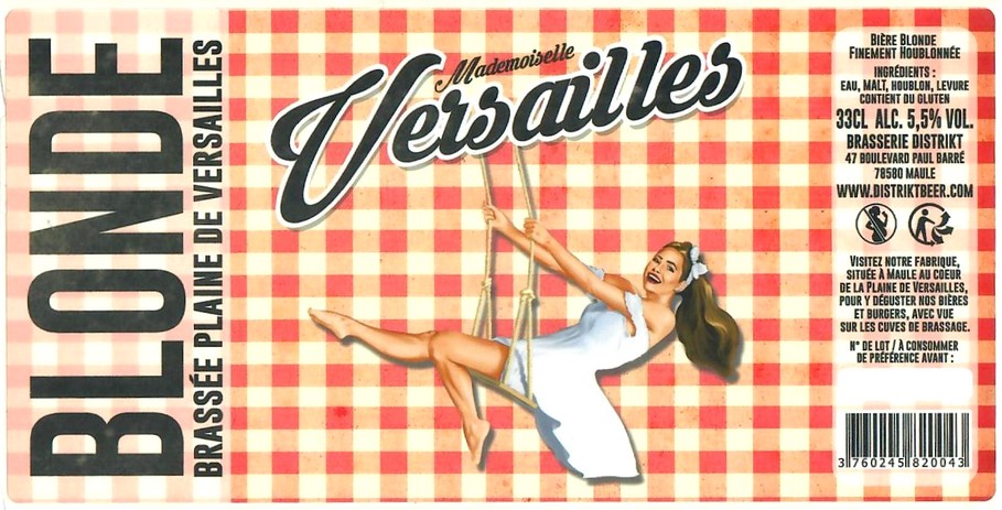 Etiquette BRASSERIE DISTRIKT 26