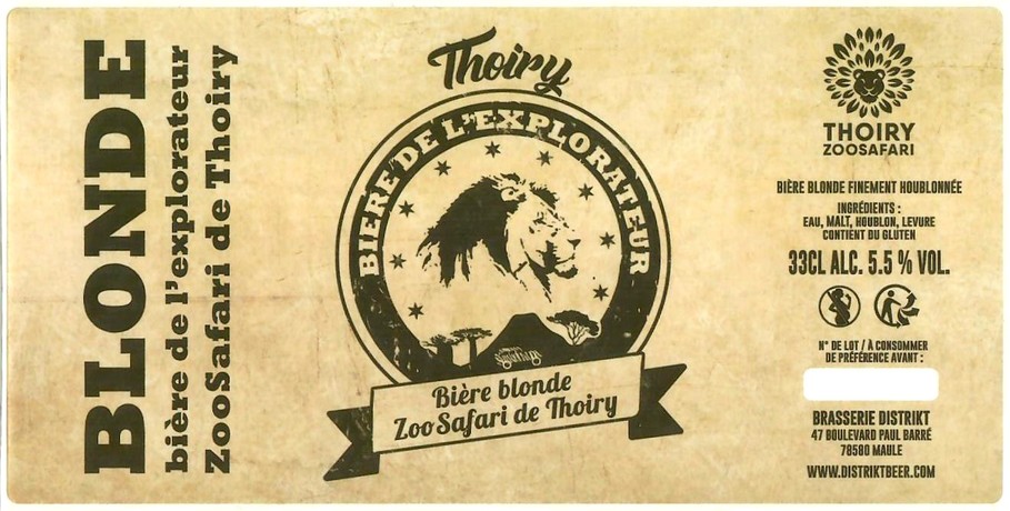 Etiquette BRASSERIE DISTRIKT 30