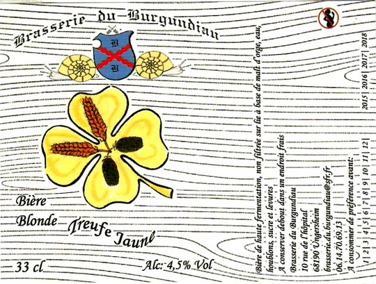 etiquette BRASSERIE DU BURGUNDIAU 01