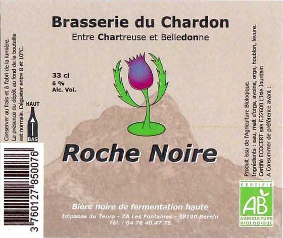 Etiquette BRASSERIE DU CHARDON 76