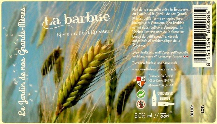 Etiquette BRASSERIE DU COMTAT 01