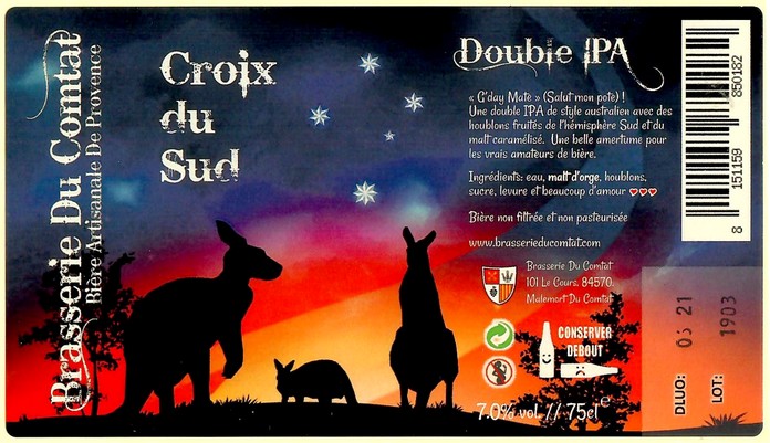 Etiquette BRASSERIE DU COMTAT 03