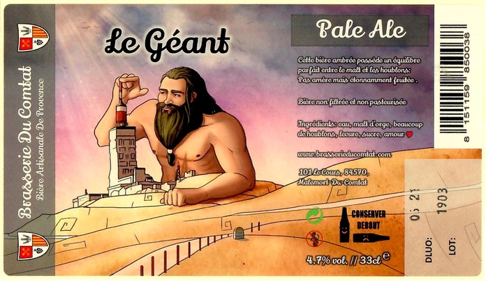 Etiquette BRASSERIE DU COMTAT 12