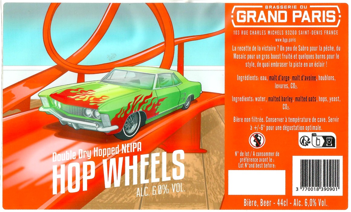 Etiquette BRASSERIE DU GRAND PARIS 106