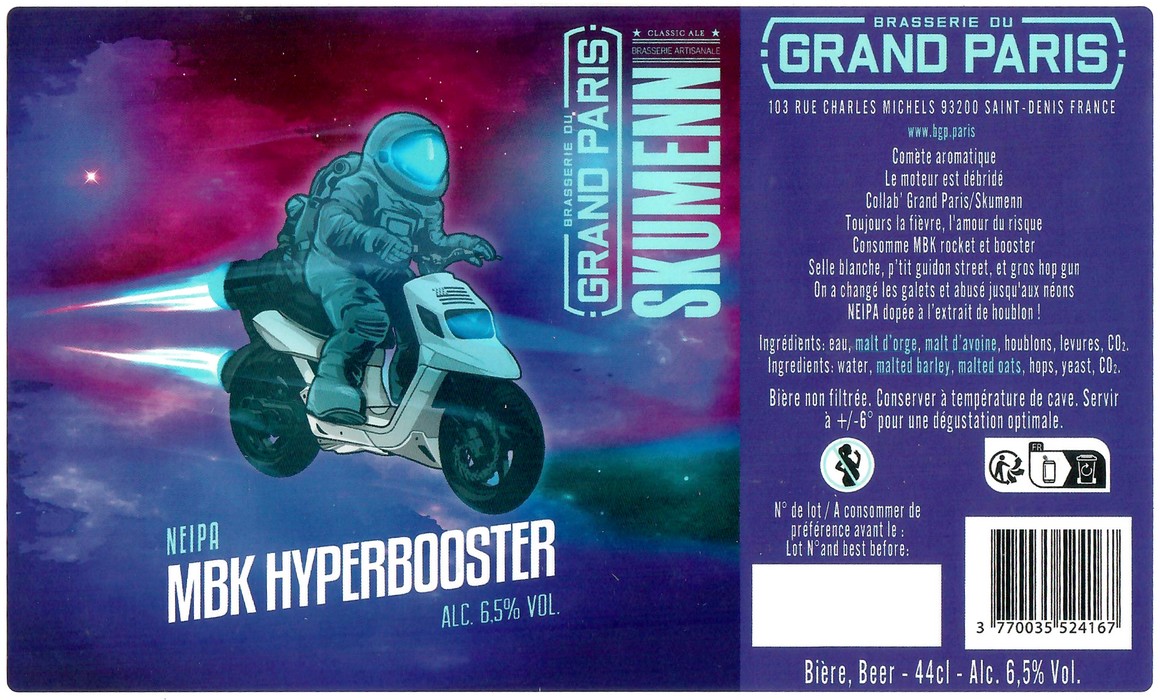 Etiquette BRASSERIE DU GRAND PARIS 111