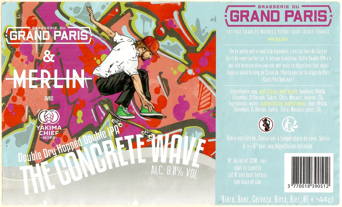 Etiquette BRASSERIE DU GRAND PARIS 130