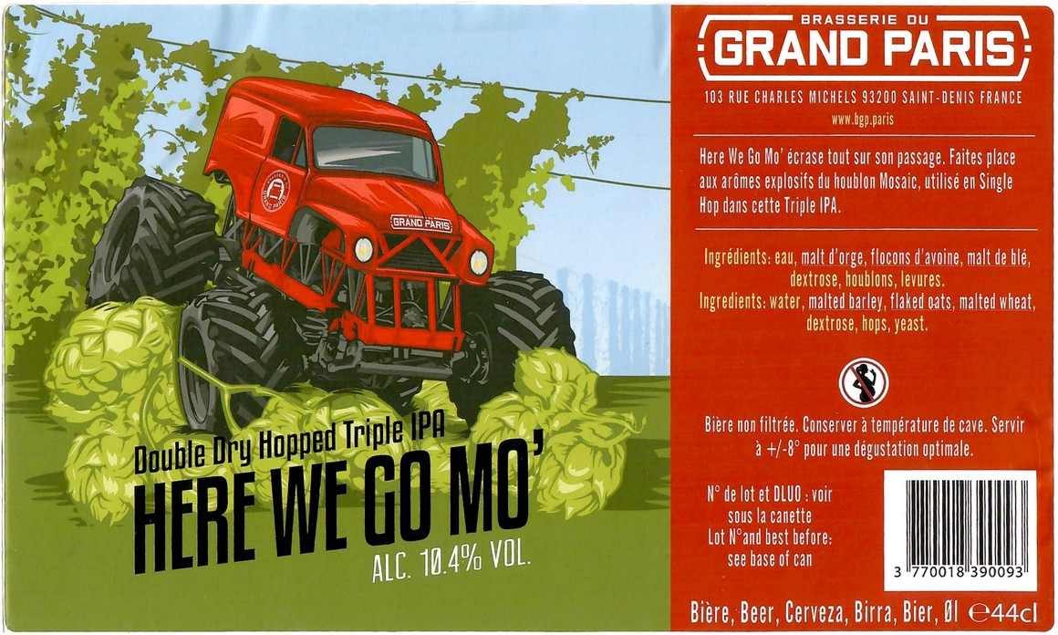 Etiquette BRASSERIE DU GRAND PARIS 137