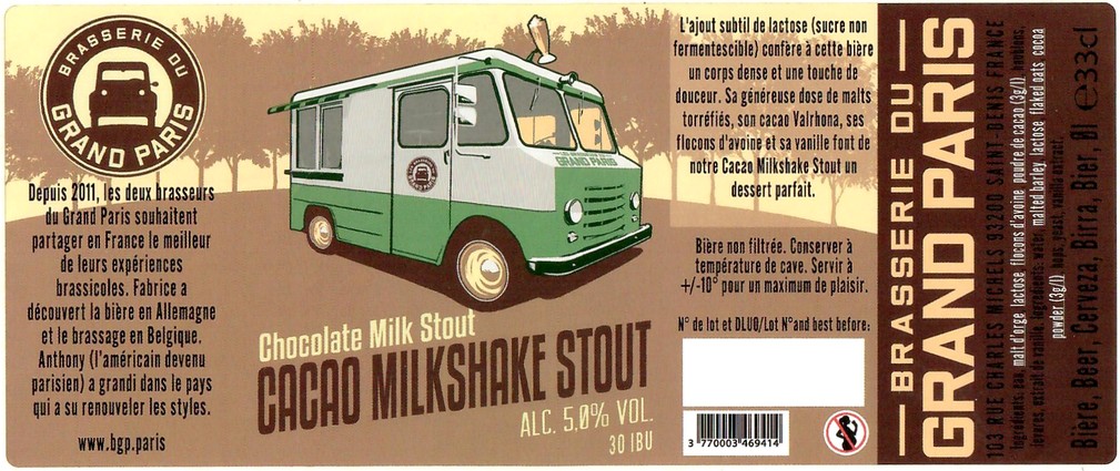 Etiquette BRASSERIE DU GRAND PARIS 52