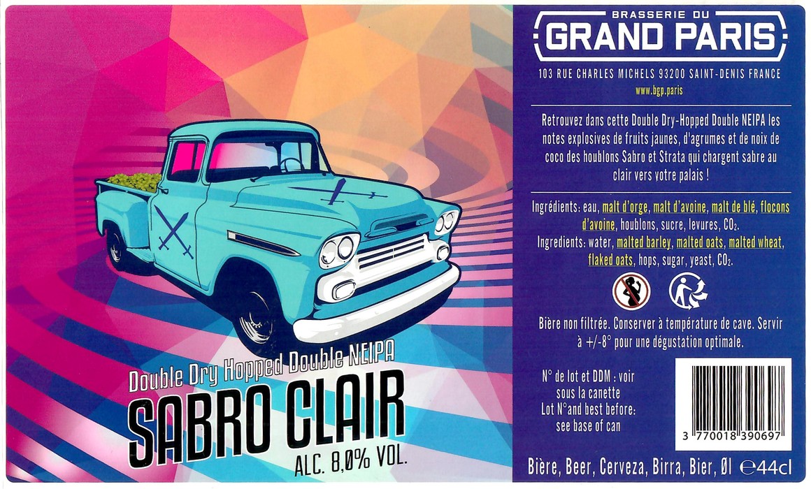 Etiquette BRASSERIE DU GRAND PARIS 74