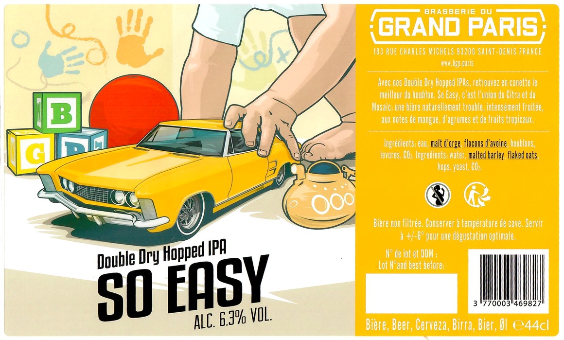 Etiquette BRASSERIE DU GRAND PARIS 76