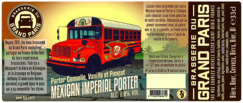 Etiquette BRASSERIE DU GRAND PARIS 81