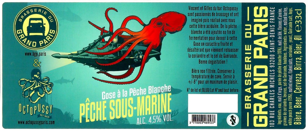 Etiquette BRASSERIE DU GRAND PARIS 83