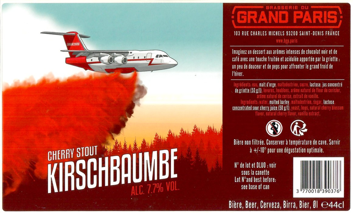 Etiquette BRASSERIE DU GRAND PARIS 87