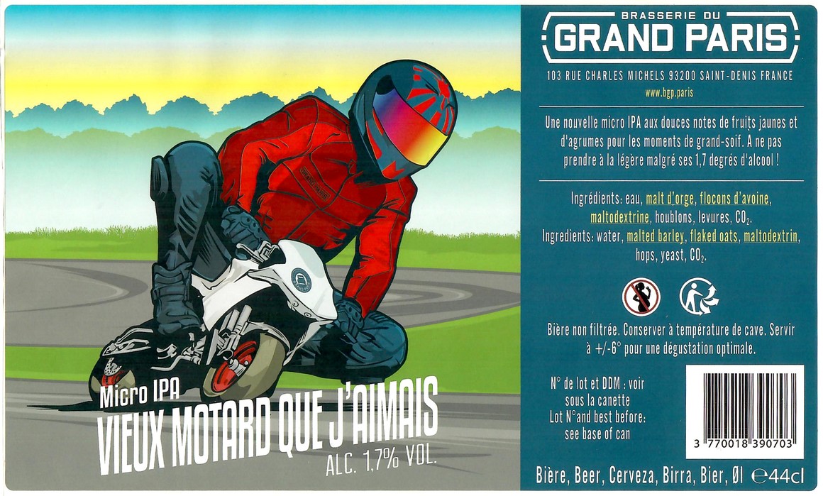 Etiquette BRASSERIE DU GRAND PARIS 91