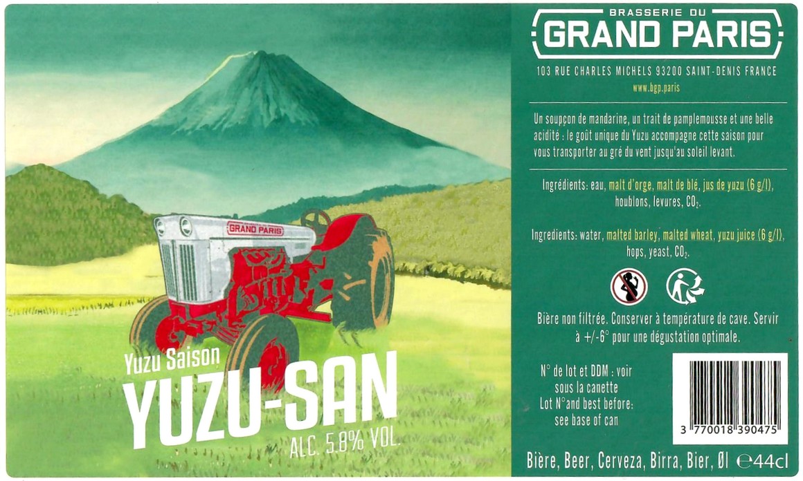 Etiquette BRASSERIE DU GRAND PARIS 94