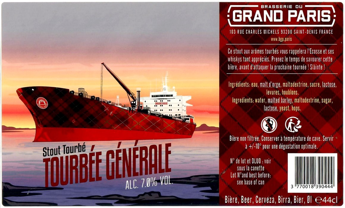 Etiquette BRASSERIE DU GRAND PARIS 95