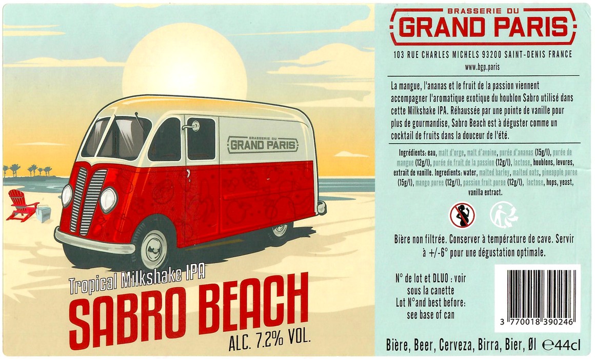 Etiquette BRASSERIE DU GRAND PARIS 97