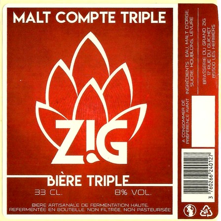 Etiquette BRASSERIE DU GRAND ZIG 02