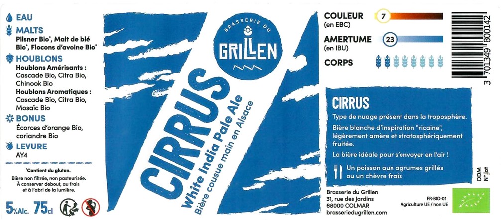 Etiquette BRASSERIE DU GRILLEN 08