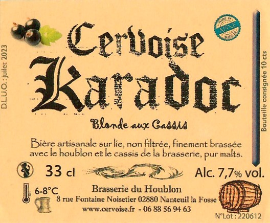 Etiquette BRASSERIE DU HOUBLON GOURMAND 47