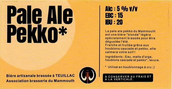 etiquette BRASSERIE DU MAMMOUTH 01