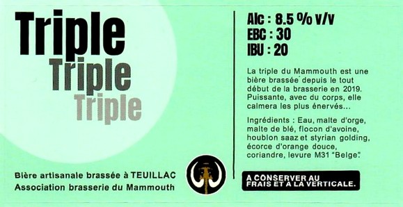 etiquette BRASSERIE DU MAMMOUTH 02