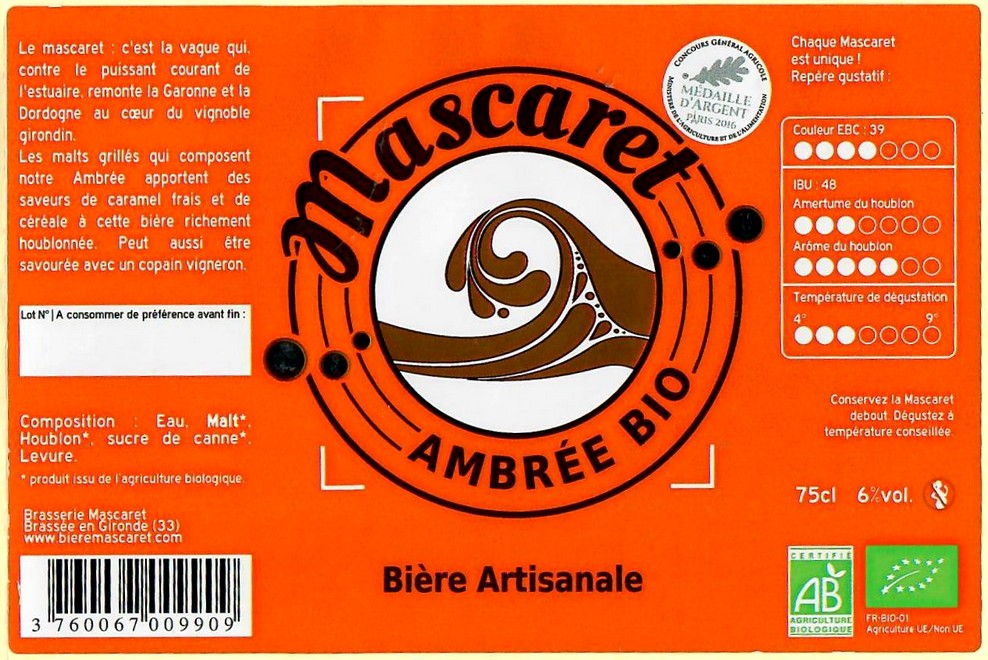 Etiquette BRASSERIE DU MASCARET 42