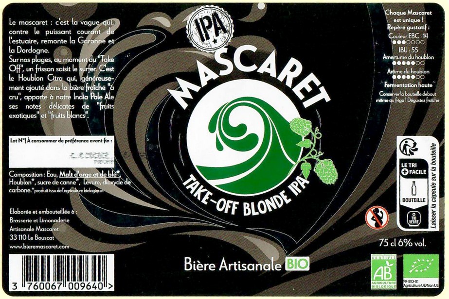 Etiquette BRASSERIE DU MASCARET 49