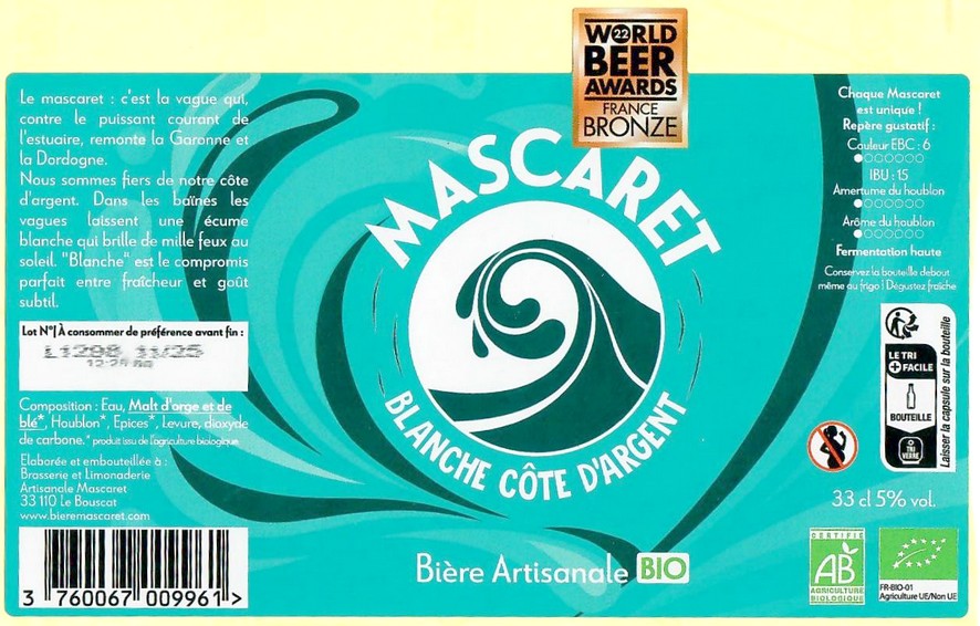 Etiquette BRASSERIE DU MASCARET 50