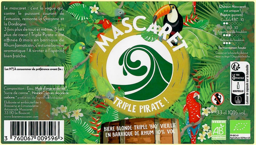 Etiquette BRASSERIE DU MASCARET 62