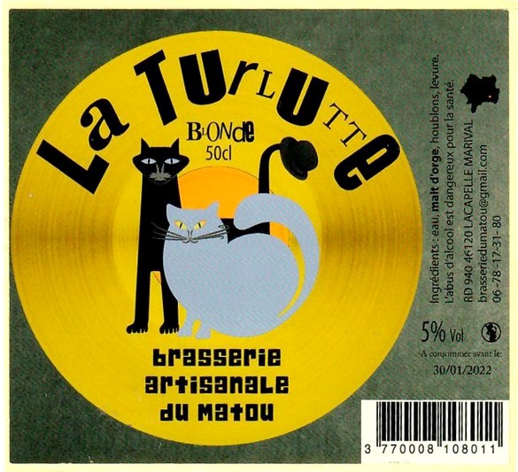 etiquette BRASSERIE DU MATOU 10