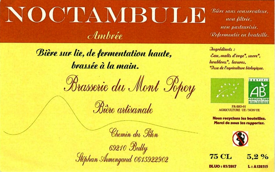 Etiquette BRASSERIE DU MONT POPEY 01