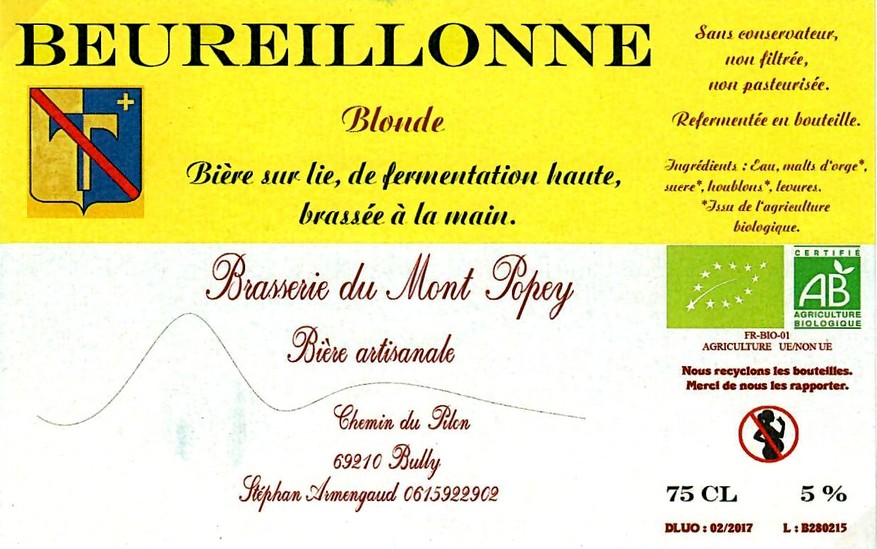 Etiquette BRASSERIE DU MONT POPEY 03