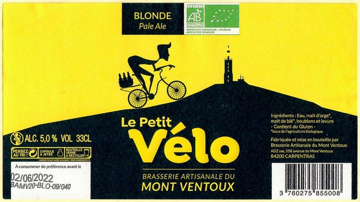 Etiquette BRASSERIE DU MONT VENTOUX 06