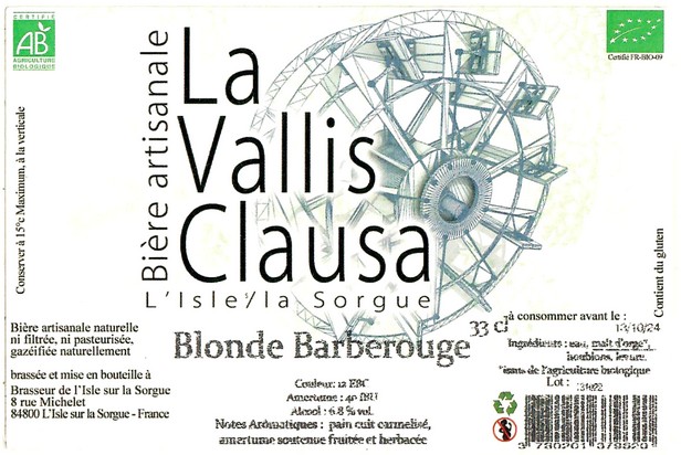 Etiquette BRASSERIE DU PAYS DES SORGUES 06