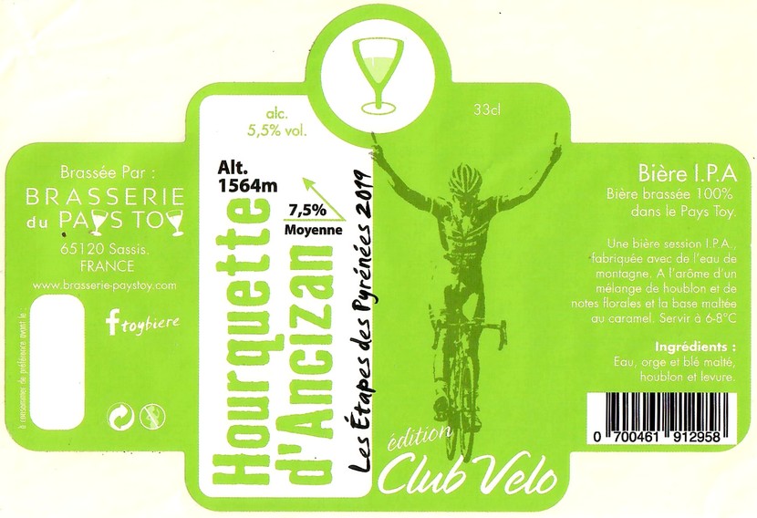 Etiquette BRASSERIE DU PAYS TOY 29