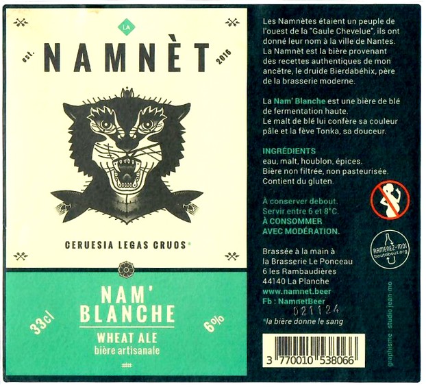 Etiquette BRASSERIE DU PONCEAU 13