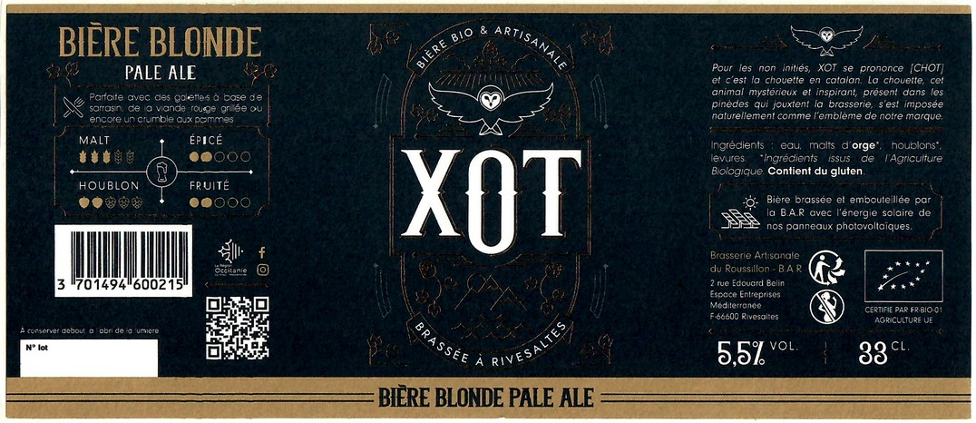 Etiquette BRASSERIE DU ROUSSILLON 12