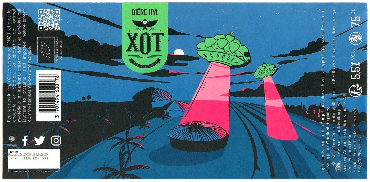 Etiquette BRASSERIE DU ROUSSILLON 16