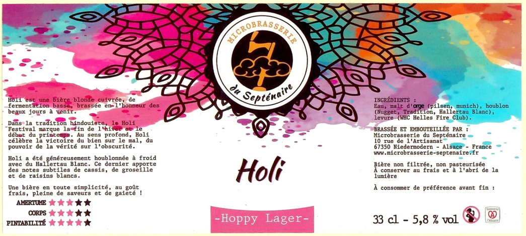 Etiquette BRASSERIE DU SEPTENAIRE 01