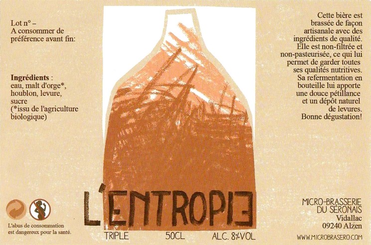 Etiquette BRASSERIE DU SERONAIS 14