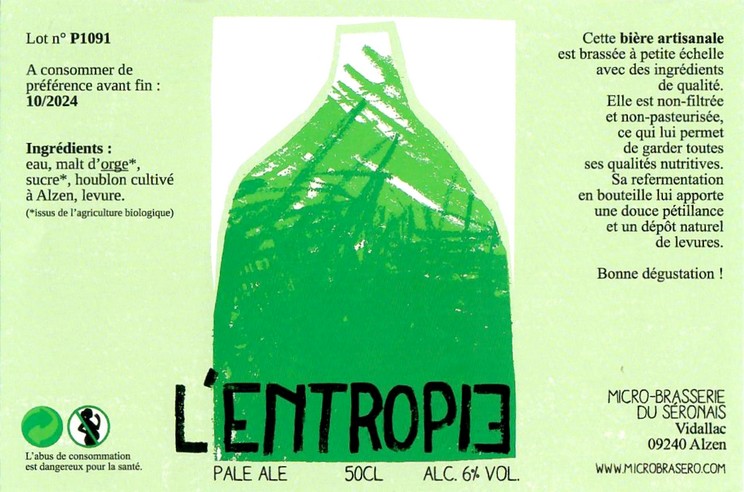 Etiquette BRASSERIE DU SERONAIS 15