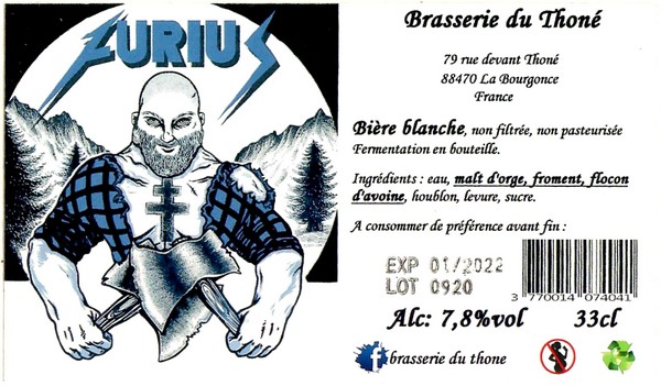 Etiquette BRASSERIE DU THONE 08