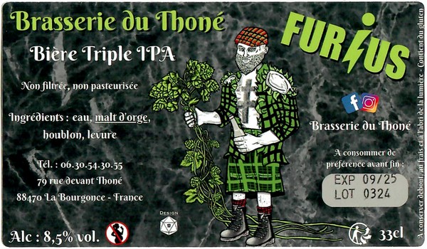 Etiquette BRASSERIE DU THONE 10