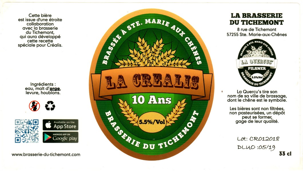 etiquette BRASSERIE DU TICHEMONT 15