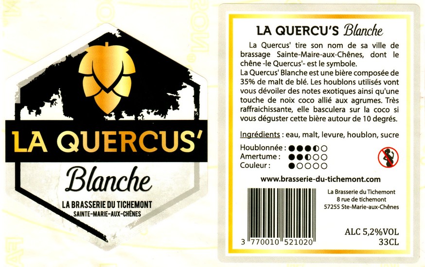 etiquette BRASSERIE DU TICHEMONT 20