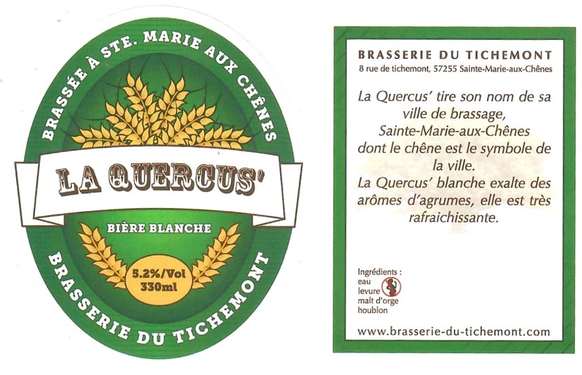 Etiquette BRASSERIE DU TICHEMONT 25