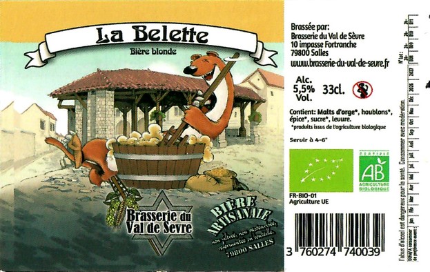 Etiquette BRASSERIE DU VAL DE SEVRE 18