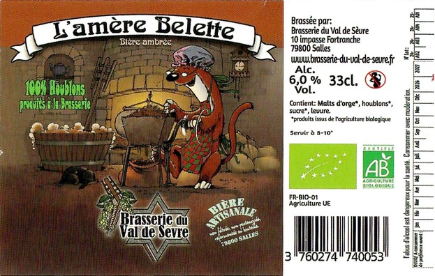 Etiquette BRASSERIE DU VAL DE SEVRE 19