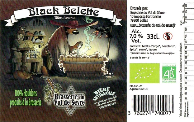 Etiquette BRASSERIE DU VAL DE SEVRE 20